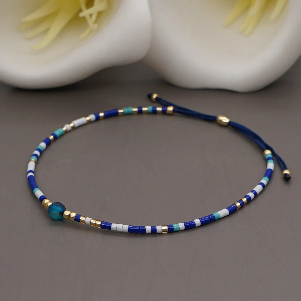 Go2Boho Tiny Bracelets Miyuki Beads Simple String Glass Beaded Braclets Beach Pearl Charm Bracelet For Women Jewellery