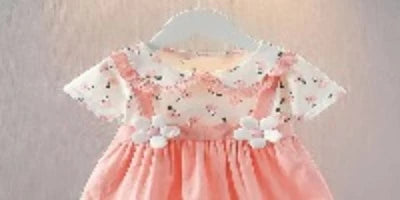 Summer Baby Girl Dress Doll Collar Princess Costume Wedding Birthday Party Outfit Toddler Girl Clothing Children Lovely A1087 fem