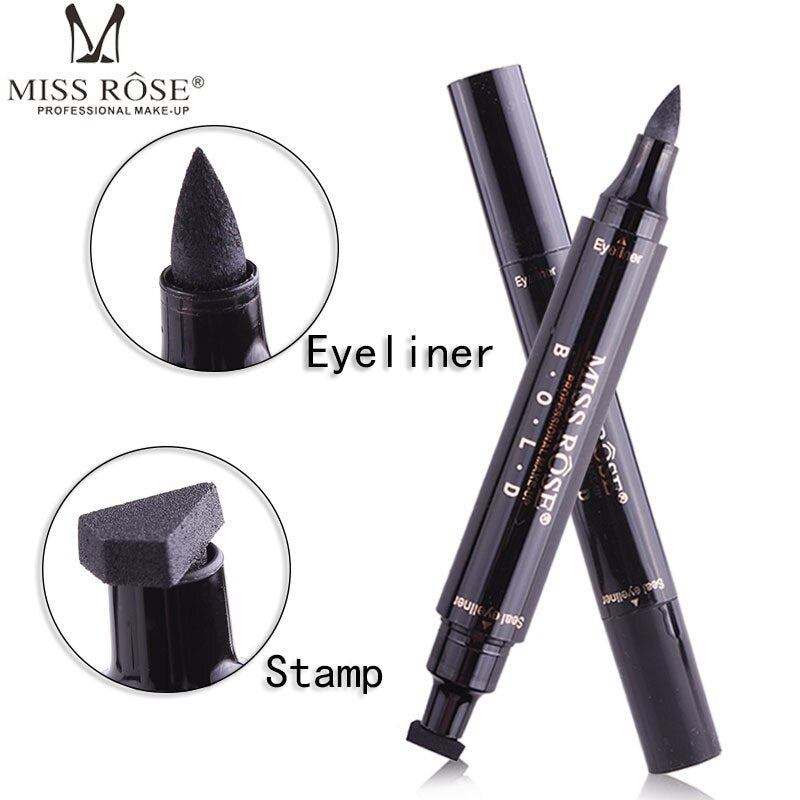 Makeup Liquid Rose Eyeliner Pencil maquiagem Quick Dry Waterproof wing Eye Liner With Miss Stamp Eye Pencil