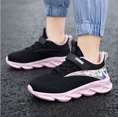 Lace-Up Girls Breathable Running Shoes Women