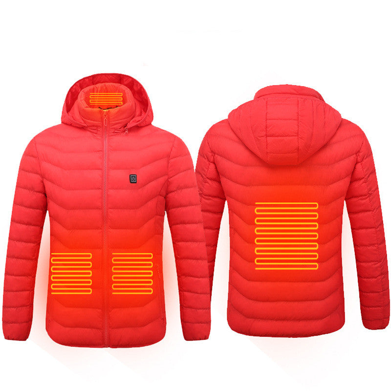 New Heated Jacket Coat USB Electric Jacket Cotton Coat Heater Thermal Clothing Heating Vest Men's Jacket Clothes