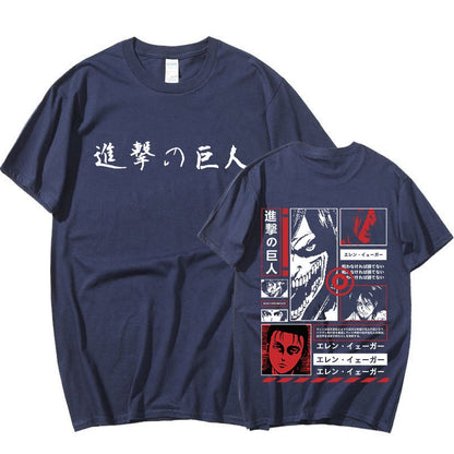 Anime Attack on Titan T Shirt Men Shingeki No Kyojin E