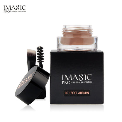 IMAGIC Makeup Waterproof Eyebrow Cream 6 Colors Optional With Brush Head Eyebrow Cream Set