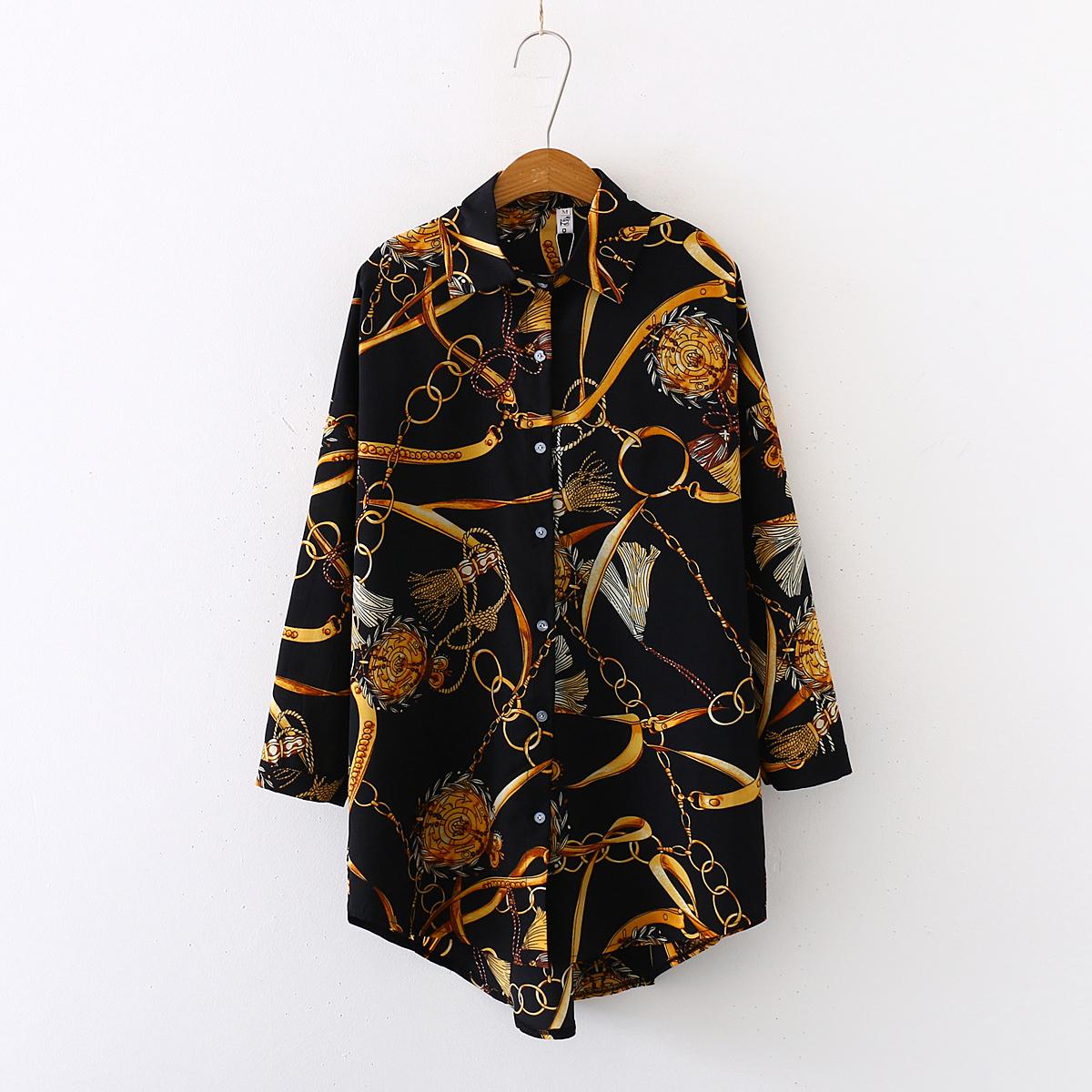 Plus size Fashion casual oversized Women Blouses Spring chiffon Blouse three quarter sleeve Loose Tops Shirts Blusas Mujer