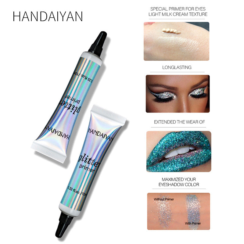 HANDAIYAN Sequin Primer Eyeshadow Makeup Primer Lips Eyes Face Multi Purpose Primer