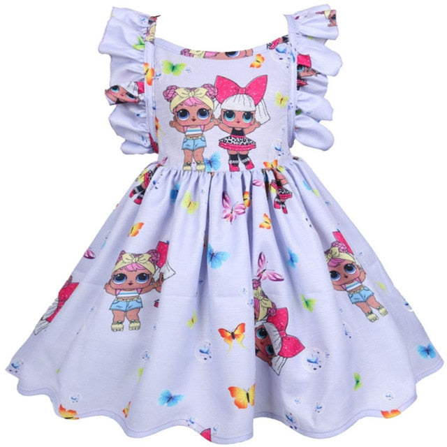 Baby Girls Dress Surprise Sleeveless Dolls Dress Children Costume Princess Party Dress