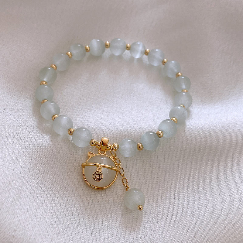 Coin Opal Bracelet Ins Niche Design Bracelet Bracelet For Girlfriend Birthday Gift kode