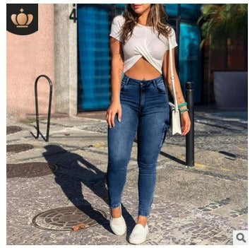 Y2K Patchwork Wide Leg Mom Jeans Vintage Mopping Pants Casual Streetwear Boyfriend Denim Jeans Big Pocket Cargo Pants