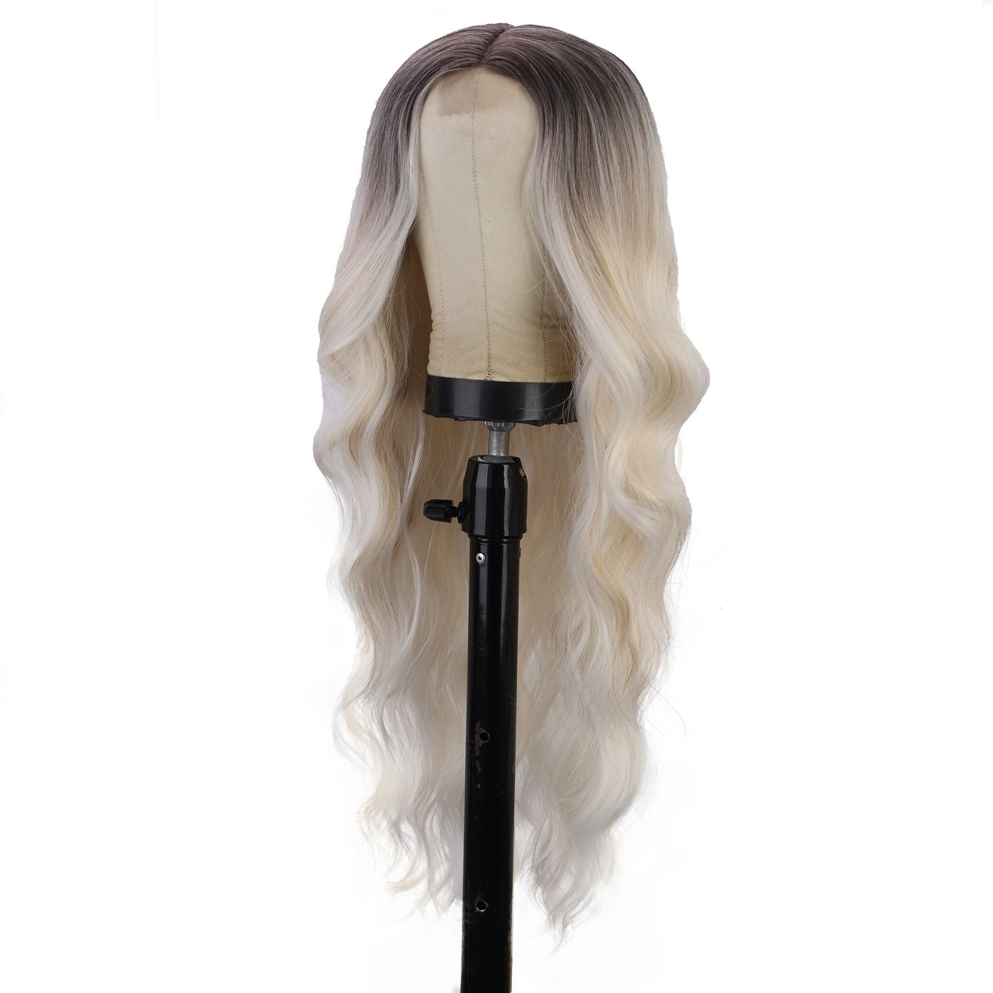 Chemical Fiber Wig Hair, European and American Wigs, Women's Long Curly Hair, Gradually Changing Color, Front Lace Wig Headband