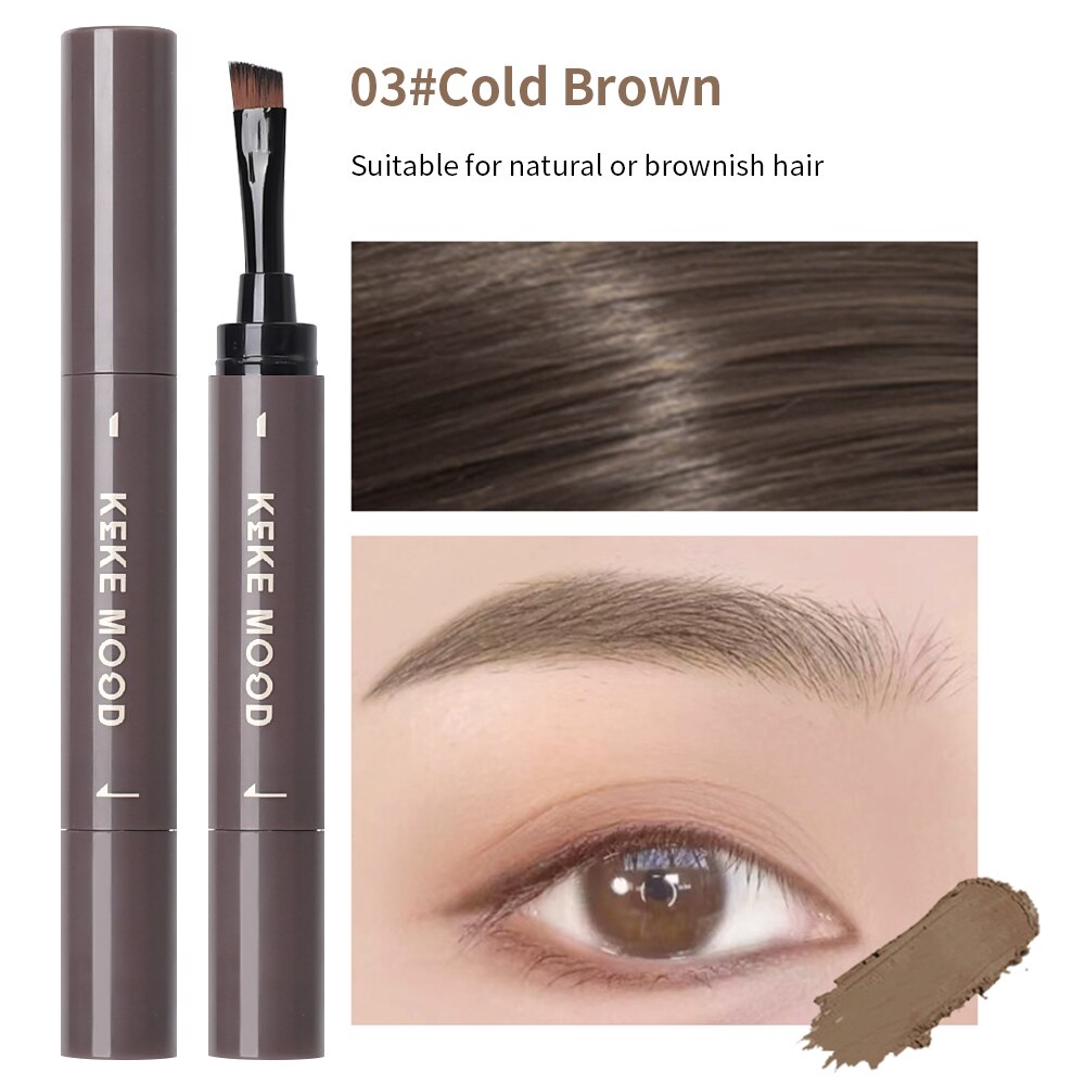 Waterproof Brown Grey Eyebrow Dyeing Cream Pencil Natural Lasting Non-smudge Setting Dye Eye Brow Pen with Brush Makeup Cosmetic