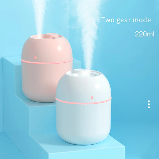 ABS Water drop 220ML Small Air Humidifiers for Home with 1M USB 6-10H Spray Diffuser Aroma Essential Mist Maker Colorful light