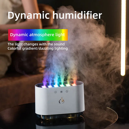 2024New Flame Air Humidifier USB Aroma Diffuser Room Fragrance Mist Maker Essential Oil Difusors For Home Living Room Office