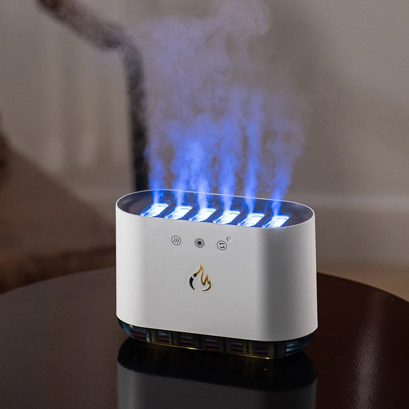 2024New Flame Air Humidifier USB Aroma Diffuser Room Fragrance Mist Maker Essential Oil Difusors For Home Living Room Office