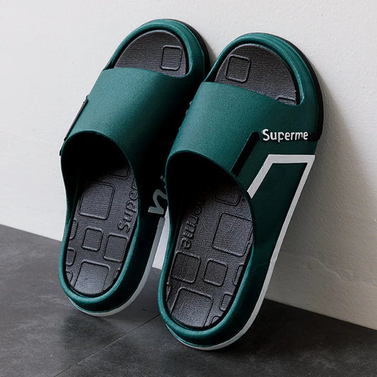 Men's slippers trend thick soled couples' home anti-skid wear-resistant lightweight slippers women's shoes