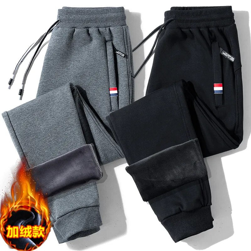 Men's Solid Down Pants  Winter Overalls For Men Fashion Warm Cargo Trousers Waterproof 90% Duck Down Pants Warm Outdoor Joggers