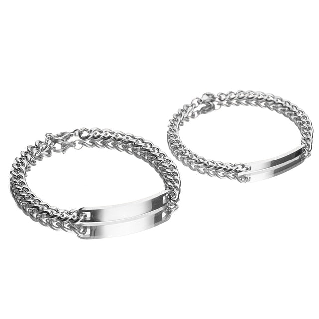 2pcs Set Custom Couple Bracelet kado