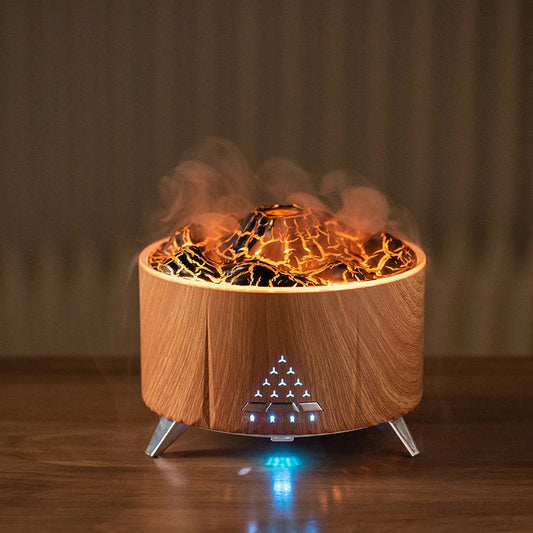 Volcano Aromatherapy Diffuser Flame Air Humidifier Music Speaker Ultrasonic Oil Diffuser Aroma Essential For Home Room Office